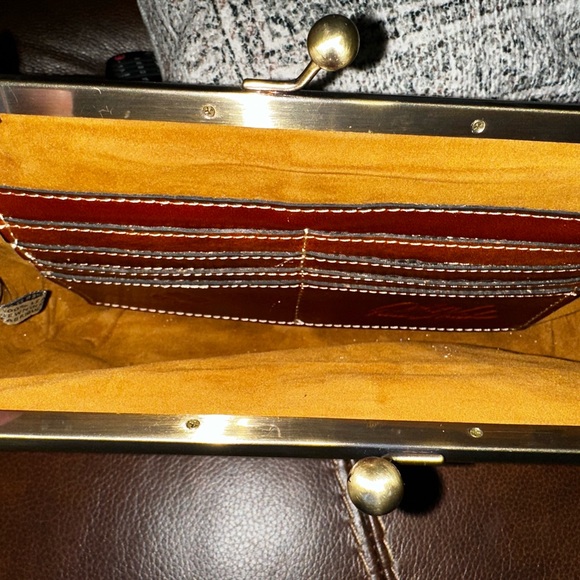 Patricia Nash Brown Leather Shoulder Bag - Picture 2 of 4